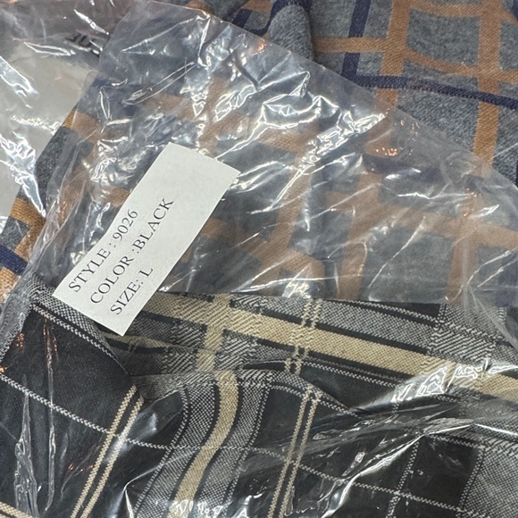 New York & Company pull on Plaid checkered high waist trousers Pants NEW L - Picture 15 of 15